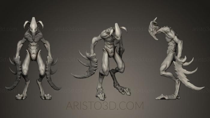 Figurines heroes, monsters and demons (STKM_0327) 3D model for CNC machine